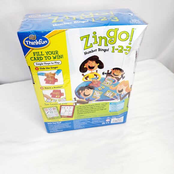 Think Fun Zingo 1-2-3 Number Bingo Kids Game Ages 4 and up 2-6 Players-New - Picture 5 of 9